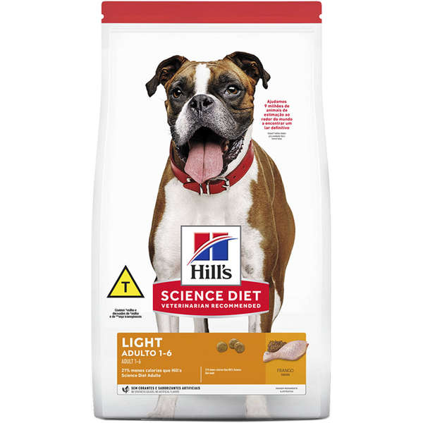 Ra��o Hill?s Science Diet Adulto Light para C�es de 1 a 6 anos ? Controle de Peso Saud�vel
