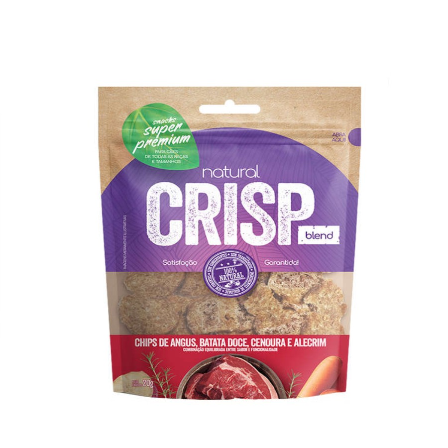 Natural Crisp Chips Angus, Batata Doce, Cenoura e Alecrim ? Petisco 100?% Natural