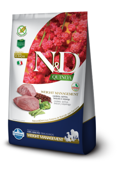 Ra��o N&D Quinoa Cordeiro Weight Management para C�es Adultos