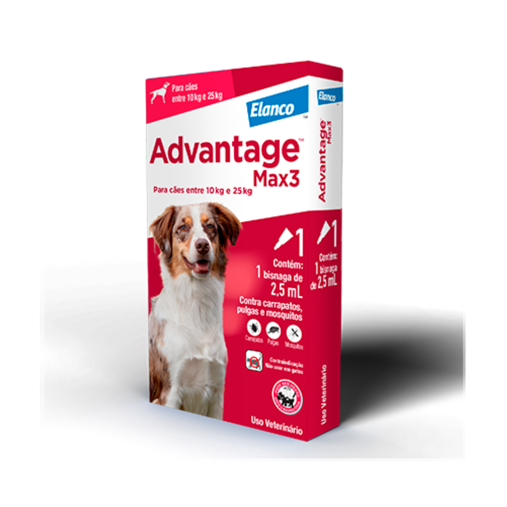 Advantage Max3 G 10 a 25kg ? Antipulgas e Carrapatos para C�es