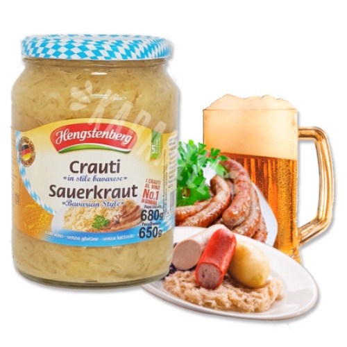 CHUCRUTE HENGSTENBERG 680G VINHO BRANCO BAVIERA ALEMAO