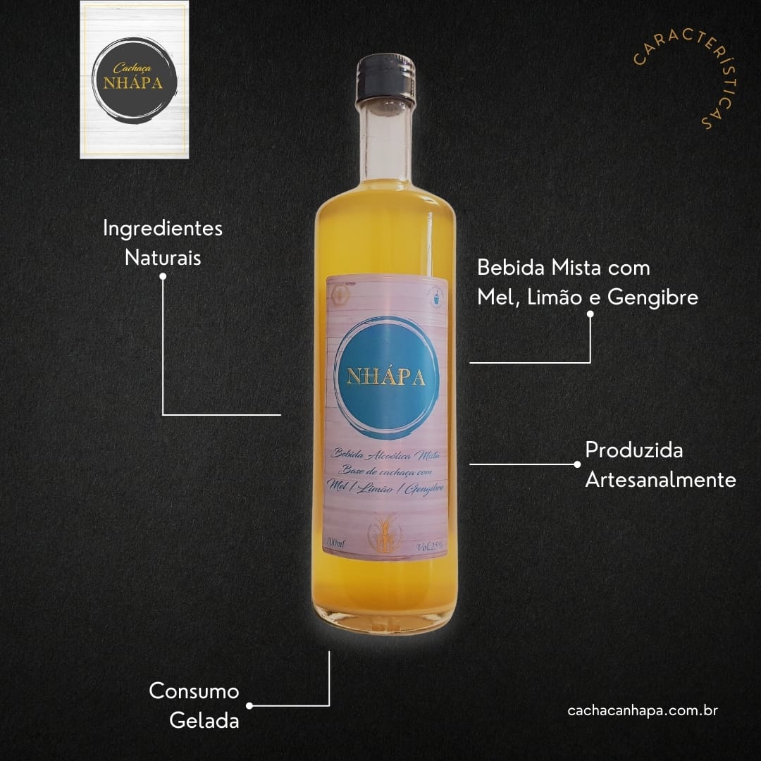 CACHACA NHAPA MISTA GENGIBRE 700ML