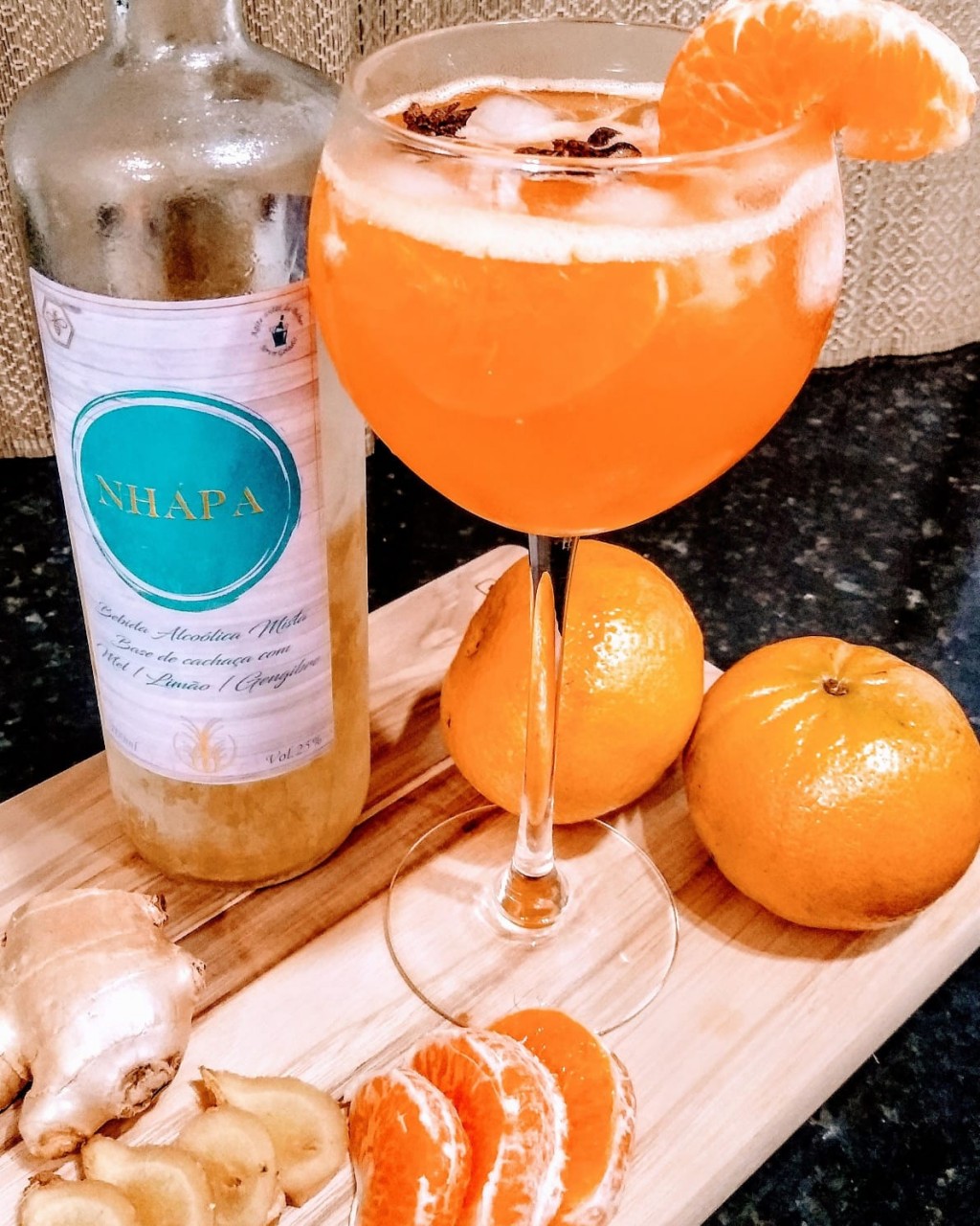 CACHACA NHAPA MISTA GENGIBRE 700ML