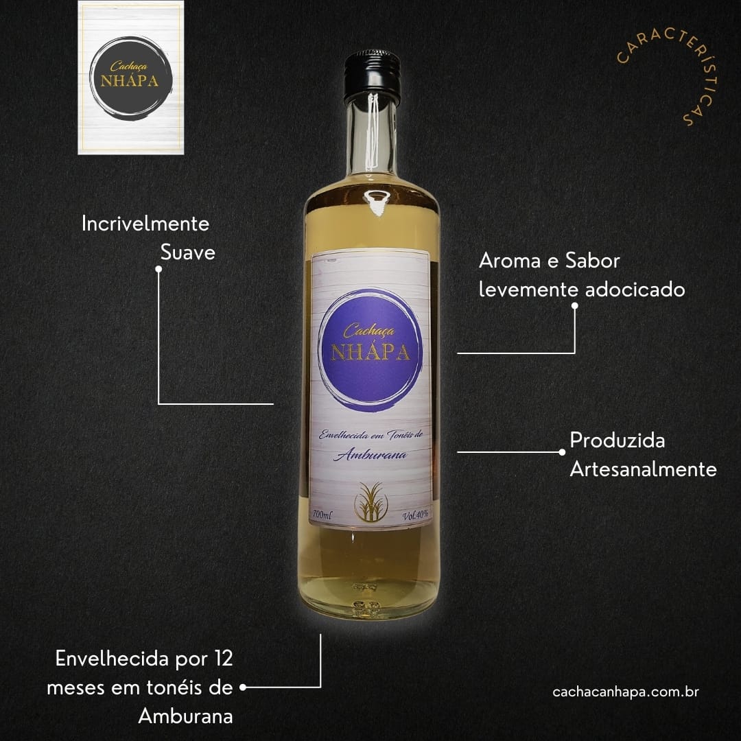CACHACA NHAPA AMBURANA 700ML