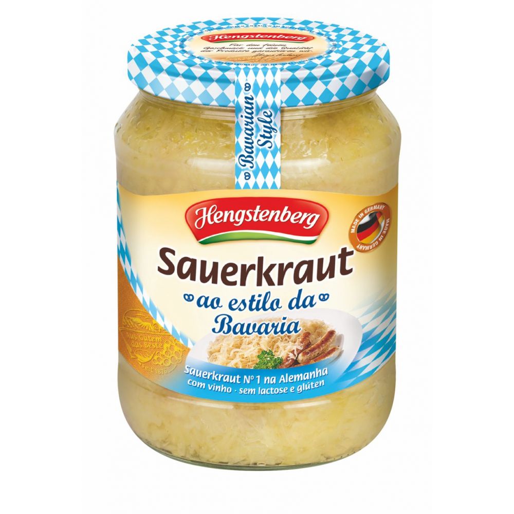 CHUCRUTE HENGSTENBERG 680G VINHO BRANCO BAVIERA ALEMAO