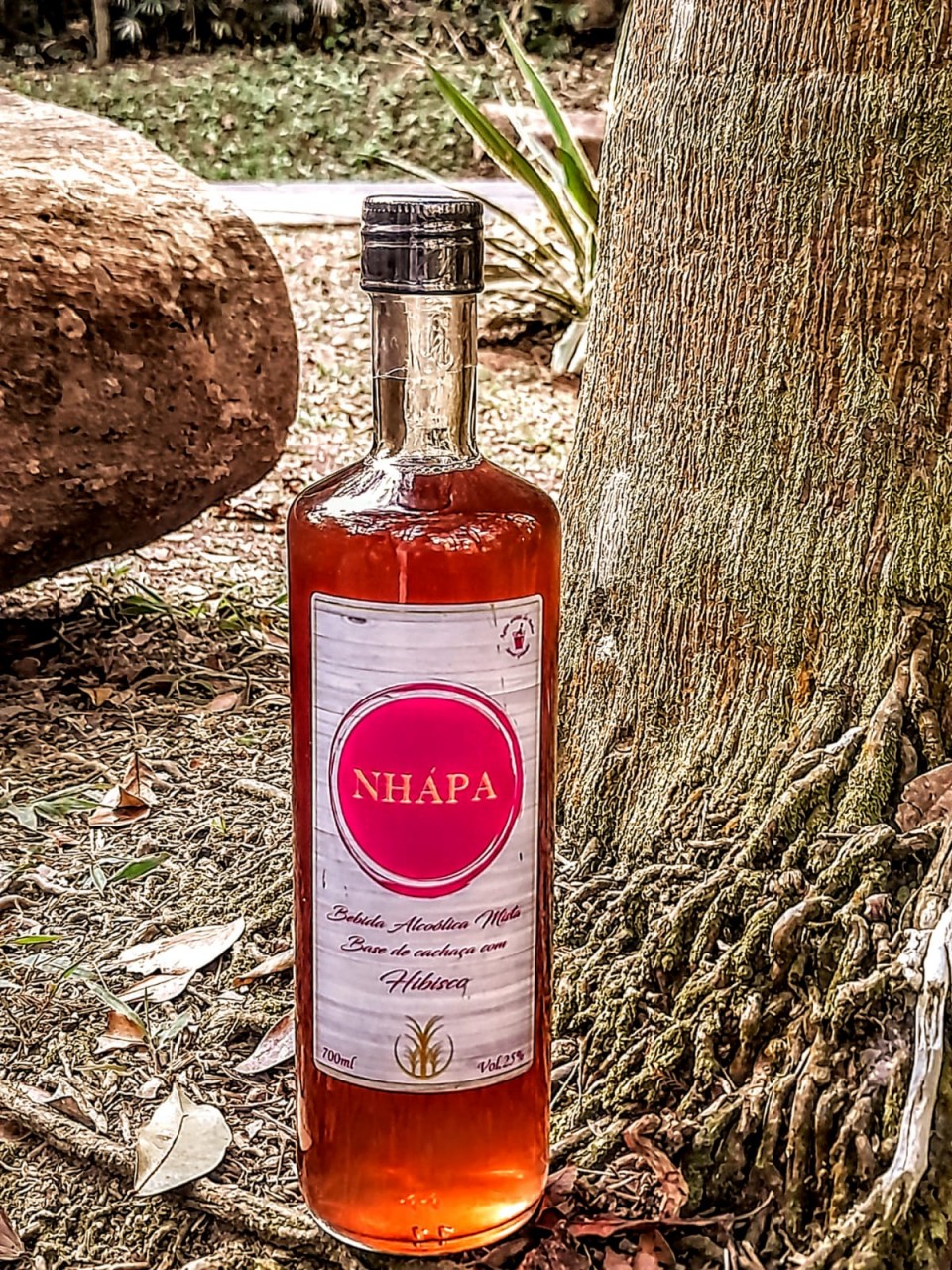 CACHACA NHAPA MISTA HIBISCO 700ML