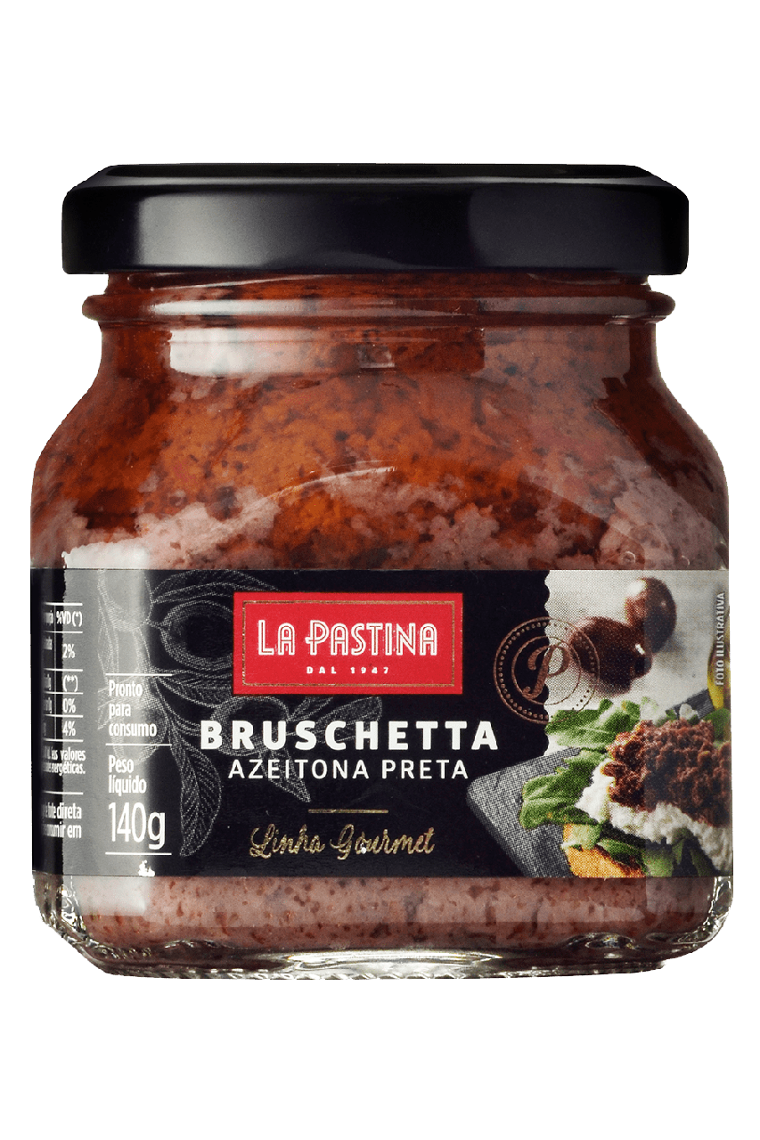 BRUSCHETTA LA PASTINA 140G AZEITONA PRETA
