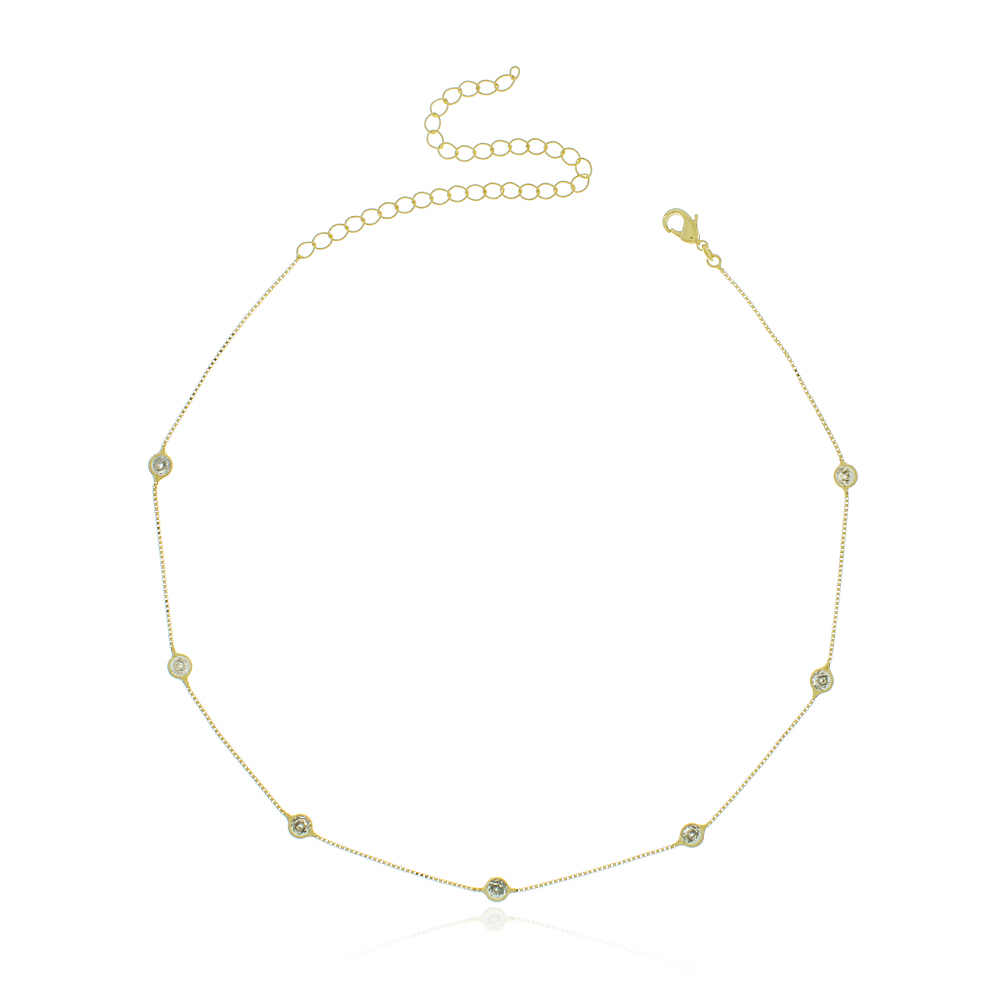 Colar zirc�nias Nina