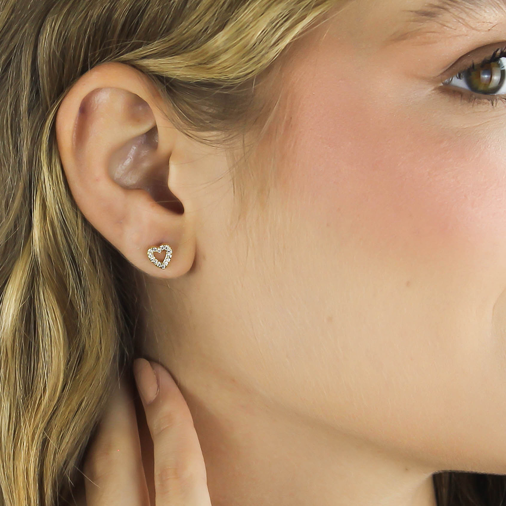 Brinco cora��o Zoe