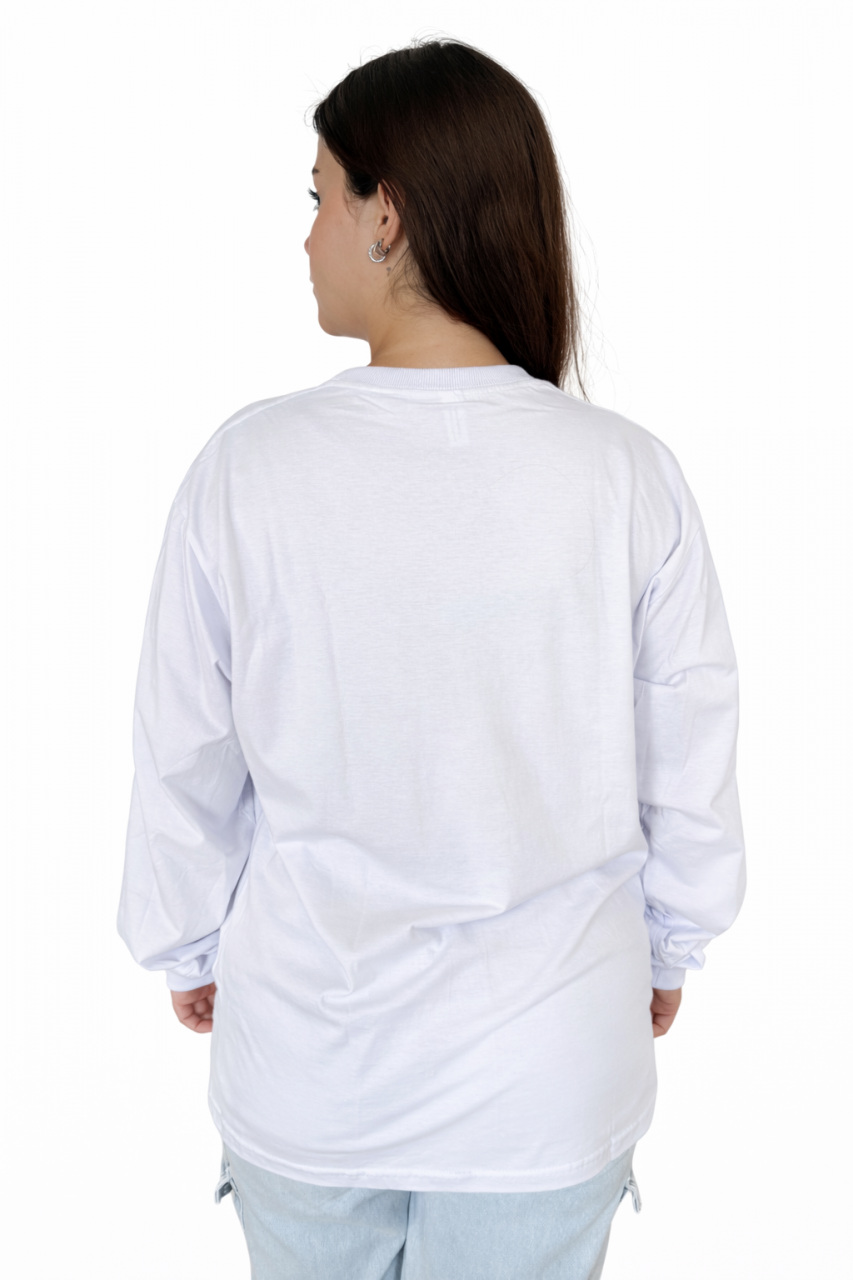 Camisa Manga Longa Urso Branco