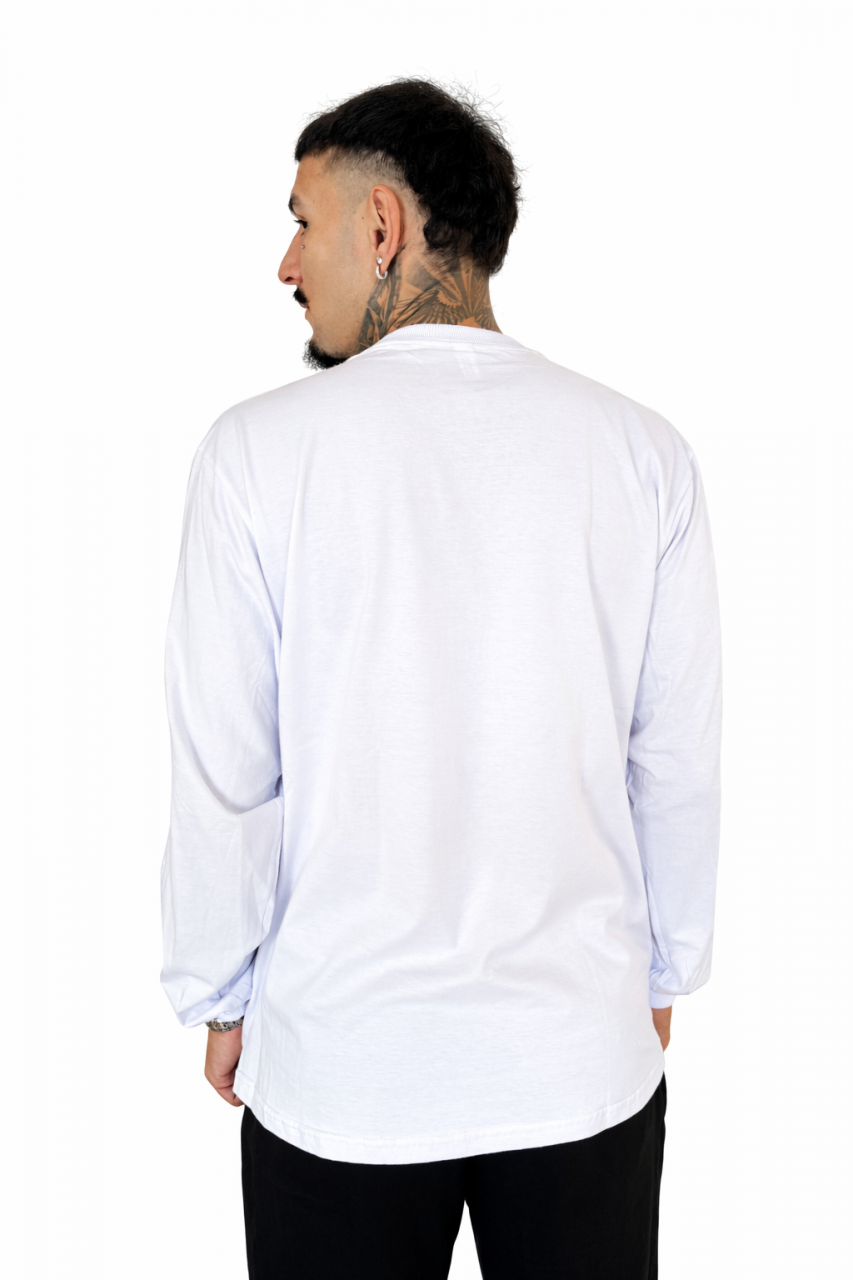 Camisa Manga Longa Urso Branco