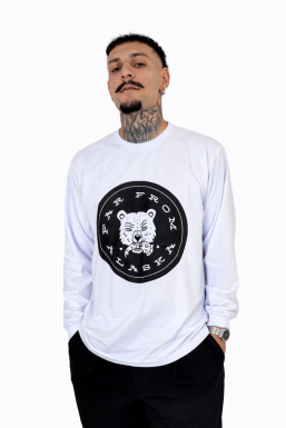 Camisa Manga Longa Urso Branco