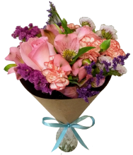  Buqu�  Mini Flores no Cone
