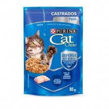 CAT CHOW Sache Castrados Peixe ao molho 85g