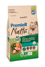 PREMIER NATT ADULTO RAAS PEQUENAS SABOR FRANGO, ABBORA, BRCOLIS, QUINOA E BLUEBERRY 2,5 KG