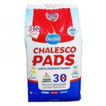 TAPETE HIGINICO CANINO CHALESCO PADS 60X55CM COM 30 UNIDADES