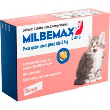 MILBEMAX GATOS ATE 2KG (4-10MG - CT 2 CP)