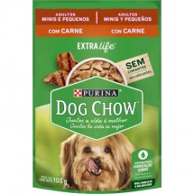 DOG CHOW Sache Adulto Racas Pequenas Carne  100g