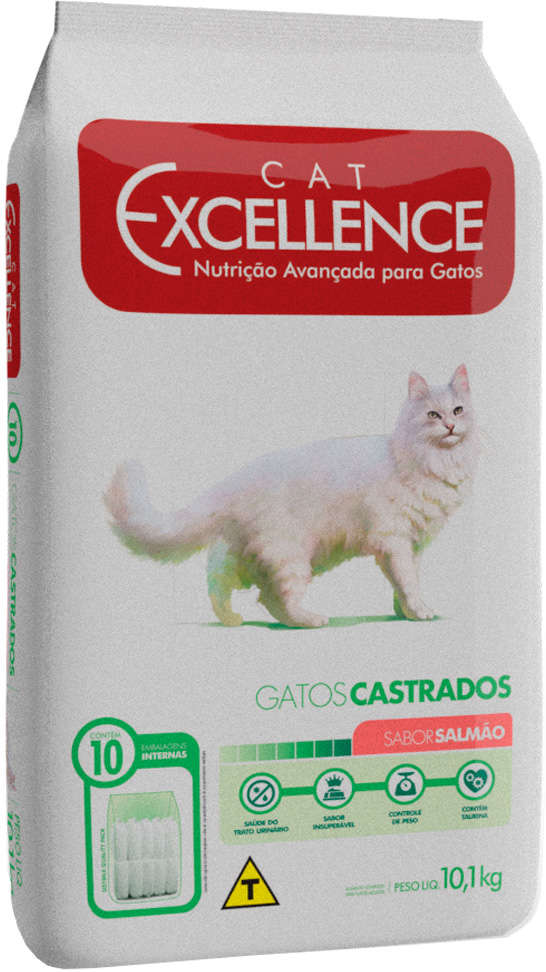 EXCELLENCE GATO CASTRADO SALMÃO 10KG - Tonicão