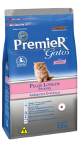 Premier Gatos Filhotes Pelos Longos Sabor Salmo 1,5KG