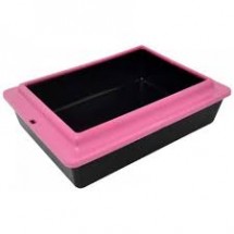 BANDEJA HIGI�NICA COM BORDA ROSA