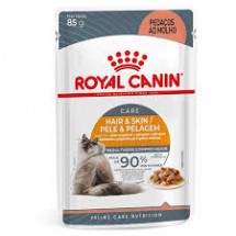Royal Canin GATOS SACH� HAIR E SKIN AO MOLHO 85GR