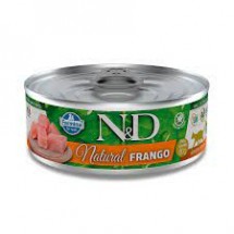 N&D GATO LATA NATURAL FRANGO 80G