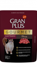 GRAN PLUS SACH� GOURMET GATOS CASTRADOS OVELHA 85 G