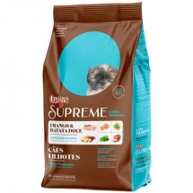 Quatree Supreme Frango e Batata Doce Ces Filhotes Raas Pequenas 1KG
