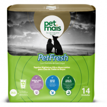 TAPETE HIGI�NICO PET FRESH C/14 UNIDADES