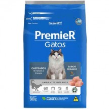 Premier Gatos Castrados 6 meses a 6 anos Sabor Frango 0,5kg
