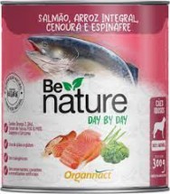ALIMENTAO NATURAL ORGANNACT BE NATURE CES SABOR SALMO, ARROZ INTEGRAL CENOURA E ESPINAFRE 300G