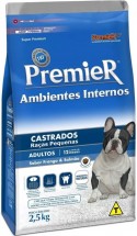 Premier Ces Ambientes Internos Castrados Adultos Sabor Frango E Salmo 2,5kg
