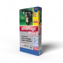 ADVANTAGE MAX3 PARA CES ACIMA DE 25 KG COM 3 UNIDADES  (EMBAL.ECONOMICA)