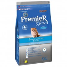 Premier Gatos Filhotes Pelos Longos Sabor Frango 1,5kg