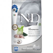 N&D White Merluza, Spirulina e Erva Doce para C�es Adultos de Ra�as Mini 2kg