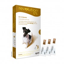 Revolution 12% para C�es de 5 a 10 Kg - 60 mg COM 3 PIPETAS