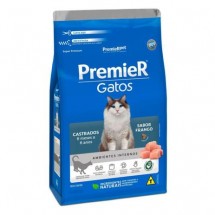 Premier Gatos Castrados de 6 meses at 6 Anos Sabor Frango 7,5KG