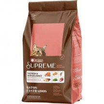 Quatree Supreme Salm�o e Batata Doce para Gatos Castrados 3KG