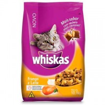 WHISKAS FRANGO E LEITE 10,1KG