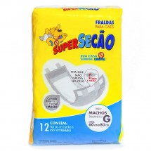 FRALDA SUPERSECAO MACHO G COM 12 UNIDADES