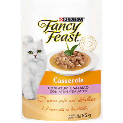 FANCY FEAST CASSAROLE COM ATUM E SALMÃO 85 G - Tonicão