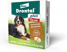 DRONTAL PLUS SABOR CARNE 35KG COM 2 COMPRIMIDOS