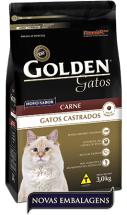 Golden Gatos Castrados Sabor Carne 3kg