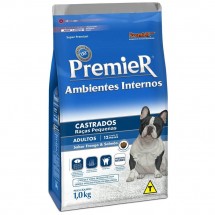 Premier Ces Ambientes Internos Castrados Adultos Sabor Frango E Salmo 1kg