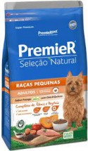 PREMIER SELEO NATURAL ADULTOS PORTE PEQUENO SABOR FRANGO COM CHIA E QUINOA 1KG