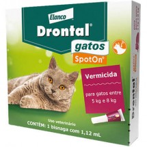 DRONTAL GATOS SPOT ON PARA GATOS 5 A 8 KG