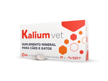 KALIUM VET SUPLEMENTO MINERAL PARA CES E GATOS 30 COMPRIMIDOS